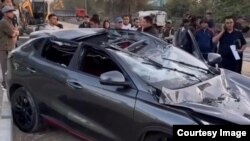 Жабыркаган унаа. Сүрөт соцтармактан алынды. Сентябрь, 2025