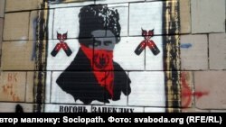 Зображення Тараса Шевченка на стіні біля барикад на Грушевського під час Революції гідності (архівне фото)