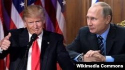 Дональд Трамп і Володимир Путін, комбіноване фото