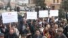 Armenia -- Residents of Hrazdan (Kotaik marz) are demonstrating against the iron mining near Hrazdan, 31Mar, 2011