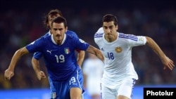 Հենրիխ Մխիթարյանը Իտալիա - Հայաստան խաղում, Նեապոլ, 15-ը հոկտեմբերի, 2013թ.