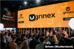 Grinex биржасын презентациялоо учуру. Биржанын Телеграм каналынан алынган сүрөт.