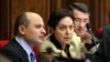 Armenia -- Stepan Safarian (L) and other deputies from the opposition Zharangutyun party attend a parliament session.