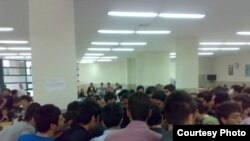 تجمع اعتراض دانشجویان دانشگاه آزاد