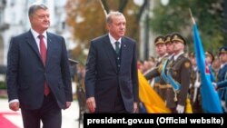 Петр Порошенко и Реджеп Эрдоган. Киев, 9 октября 2017 года