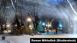 У Києві сьогодні випав перший сніг