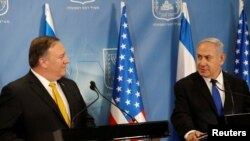 Майк Помпео жана Биньямин Нетаньяху. Тел-Авив, 29-апрель, 2018-жыл. 