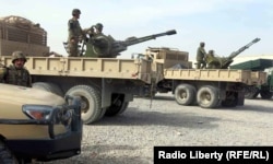 بخشی از تجهیزات آمریکایی هدیه شده به ارتش افغانستان در فوریه ۲۰۱۵ در قندهار