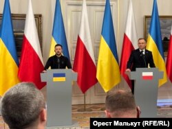 Встреча Владимира Зеленского и Анджея Дуды. Варшава, 15 января 2025 года