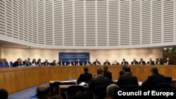 France - Hearing, the judges of the European Court of Human Rights (ECHR), Strasbourg, 28Nov2012