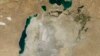 A 2014 NASA photo of the shrinking Aral Sea