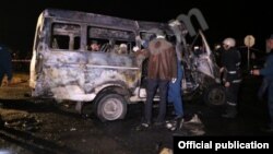 Крупная автоавария на трассе Ереван-Гюмри, 10 ноября 2014 г. 