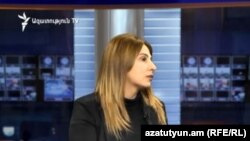 Заруи Постанджян в студии «Азатутюн ТВ»