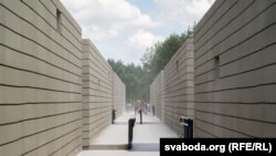 Фрагмэнт мэмарыялу ў Трасьцянцы.