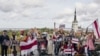 Акцыя беларусаў у Таліне, Эстонія. Архіўнае фота