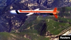 Ракета Tomahawk у палёце. Ілюстрацыйнае фота