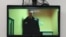Aleksei Navalny appears via video link during a court hearing in Moscow last month.