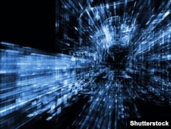 Кванттык компьютердин матрицасы. Абстракциялык сүрөт.