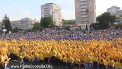 У Черкасах встановили рекорд із присідань за єдність України