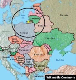 Радіус дії ракет комплексу «Іскандер-М» у разі їх розміщення в Калінінградській області Росії