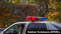 Милиция кызматкеринин автоунаасы. Бишкек. 