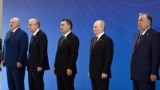 Кыргызстан. Бишкек. Саммит ОДКБ. Садыр Жапаров, Александр Лукашенко, Касым-Жомарт Токаев, Владимир Путин жана Эмомали Рахмон. 