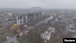 Вигляд на Мирноград із дрону, 12 листопада 2025 року