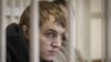 Jailed Belarusian activist Zmitser Dashkevich in court during his trial last year.