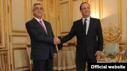Ֆրանսուա Օլանդը ընդունում է Սերժ Սարգսյանին, 1-ը հոկտեմբերի, 2013