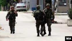 Մակեդոնիա - Ոստիկանները Կումանովոյում, 10-ը մայիսի, 2015թ.