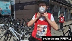 Удзельнік прабегу Максім салідарны з гарадзенцам Сяргеем Чабоцькам