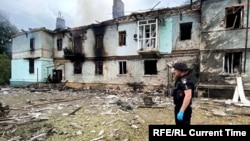 Разбураны пасьля авіяўдару дом у Канстанцінаўцы 18 верасьня 2025