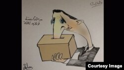انتخابات ریاست جمهوری سوریه از نگاه کاریکاتوریست‌های سوری