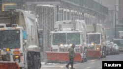 Снігопад у Нью-Йорку. США. 18 лютого 2021 року