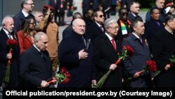 Аляксандар Лукашэнка ў Маскве на ўрачыстасьцях у гонар Дня Перамогі. 9 траўня 2025 году