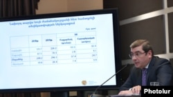 Глава КГД Давид Ананян на пресс-конференции, Ереван, 3 апреля 2019 г.