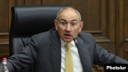 Armenia - Prime Minister Nikol Pashinian speaks during a meeting in the Armenian parliament, Yerevan, June 4, 2025.