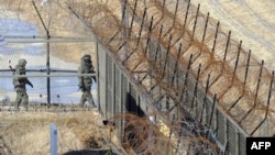 مرزبانان کره جنوبی در کنار مرز دو کره