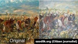 Оригинал и подделка картины «Кукуруза шумит».