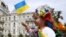 UKRAINE – Participants of vyshivanok embroidered shirts parade marking the 23rd anniversary of Ukraine's Independence. Kyiv, August 24, 2014