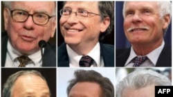 بالا از راست به چپ: ترنر، گیتس،بافت. پائین از راست به چپ: لوکاس، الیسن و بلومبرگ.،