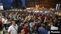Шествие протеста в центре Еревана, 18 июля 2016 г.
