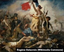 XVIII asyr fransuz rewolýusiýasyny janlandyrýan bezeg suraty.