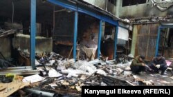 "Сейтек" соода жайынын 700 чарчы метр аянты күйүп кетти. 5-март, 2018-жыл.