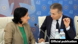 Саломе Зурабишвили и Бидзина Иванишвили (архивное фото)
