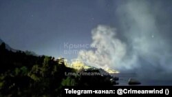 Дым ад выбухаў на тэрыторыі санаторыю «Фарос», 21 верасьня 2025 году