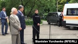 Юрий Солошенко, Геннадий Афанасьев, Петр Порошенко в Киеве, 14 июня 2016 год