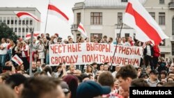 Акція протесту в Мінську, Білорусь, серпень 2020 року