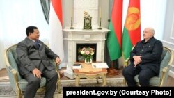 Прэзыдэнт Інданэзіі Прабова Суб’янта і Аляксандр Лукашэнка. Менск, 15 ліпеня 2025
