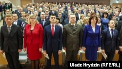 На зьезьдзе арганізацыі «Белая Русь». Архіўнае фота